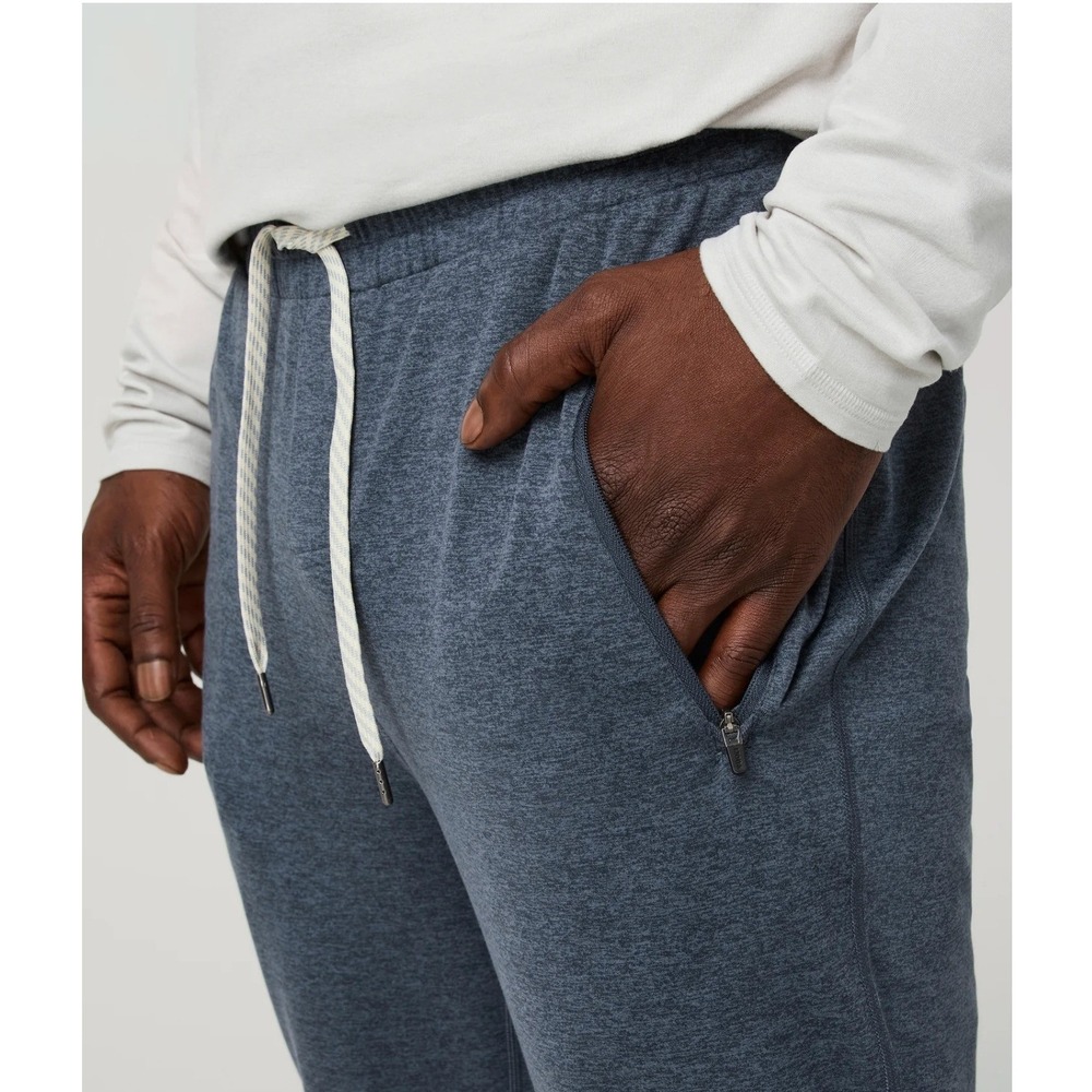 Vuori Ponto Performance Jogger Bay Blue Heather Mens DreamKnit Pants - Medium
